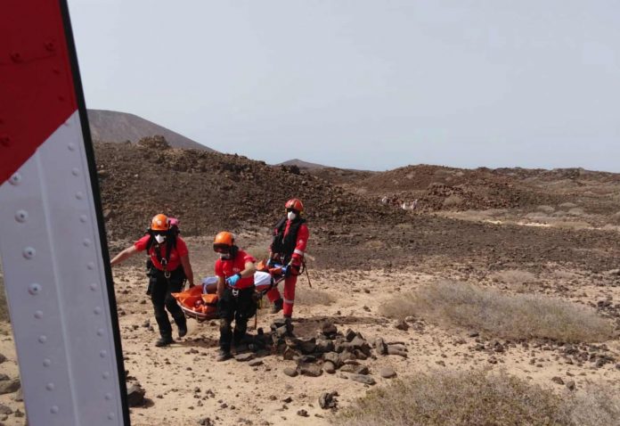 Fuerteventura Frau nach Sturz auf der Isla de Lobos per Hubschrauber gerettet