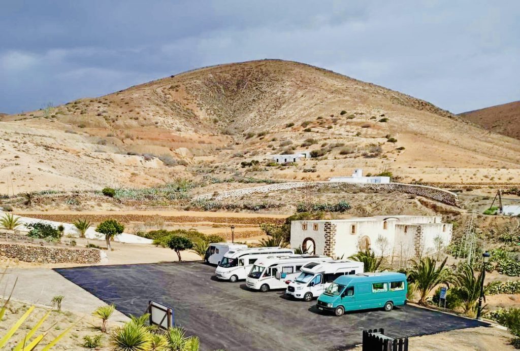 Erneuerung vom Wohnmobilstellplatz in Betancuria auf Fuerteventura
